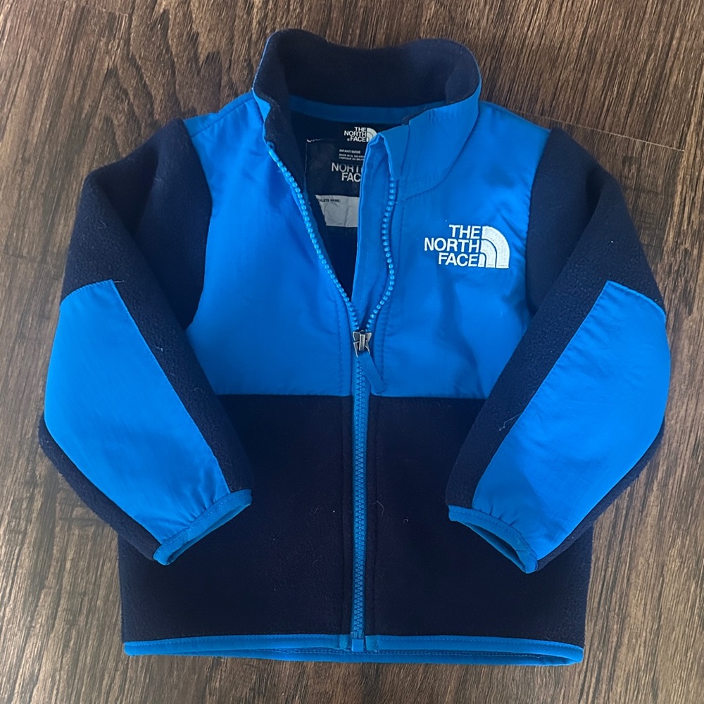 The North Face Kids' Blue and Black Fleece Jacket